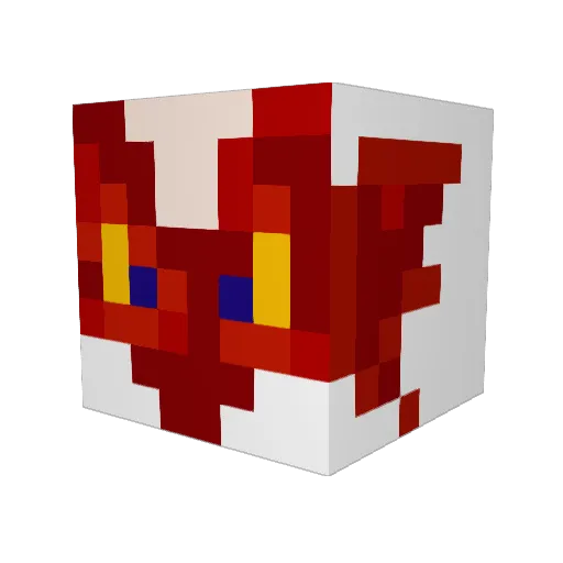 pheonix_lady Minecraft avatar head, 3D render