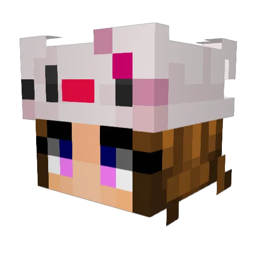 pheromoder Minecraft avatar head, 3D render