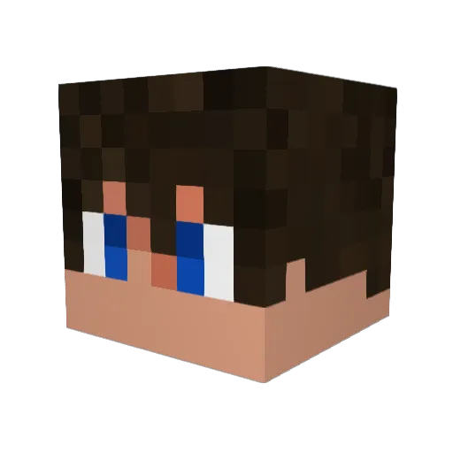 pheruty_G0D Minecraft avatar head, 3D render