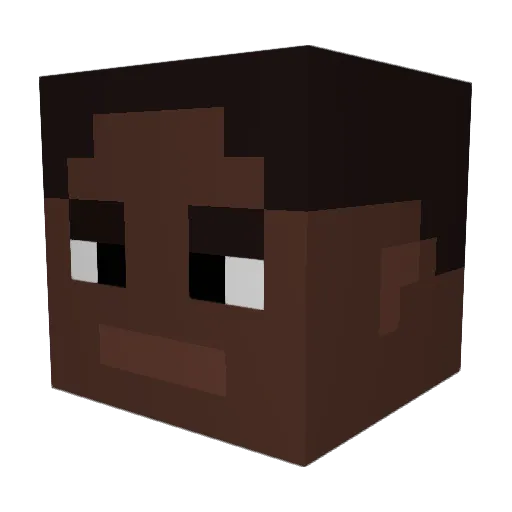 phet_wc3 Minecraft avatar head, 3D render
