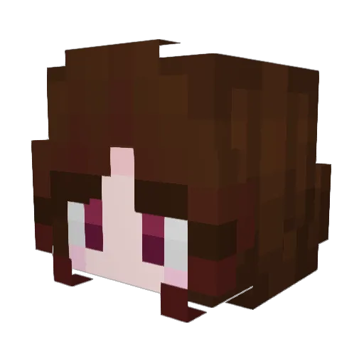phexmiau Minecraft avatar head, 3D render