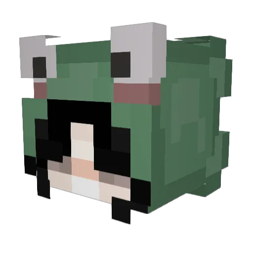 phiawluv Minecraft avatar head, 3D render