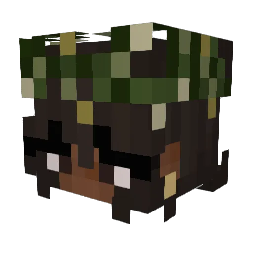 phiivu Minecraft avatar head, 3D render