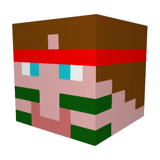 phil_dkson Minecraft avatar head, 3D render