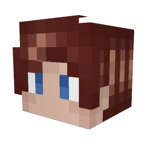 philamori Minecraft avatar head, 3D render