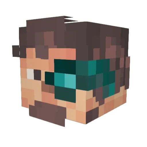 philipCE Minecraft avatar head, 3D render