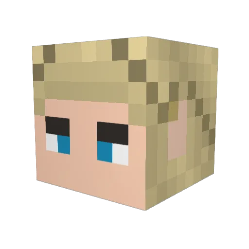 philipasaro123 Minecraft avatar head, 3D render