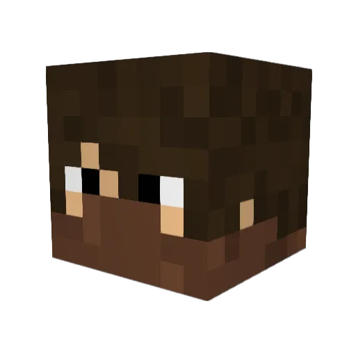 philipphae Minecraft avatar head, 3D render