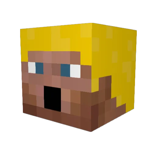 philixo Minecraft avatar head, 3D render