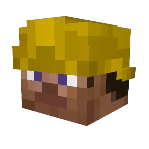 phille77 Minecraft avatar head, 3D render