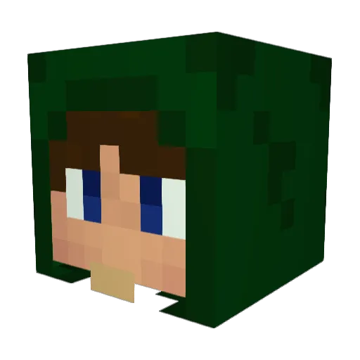 phillip1987 Minecraft avatar head, 3D render