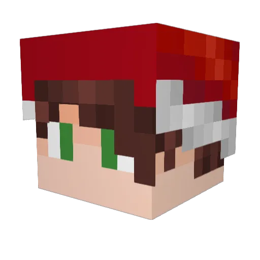 phillips8 Minecraft avatar head, 3D render