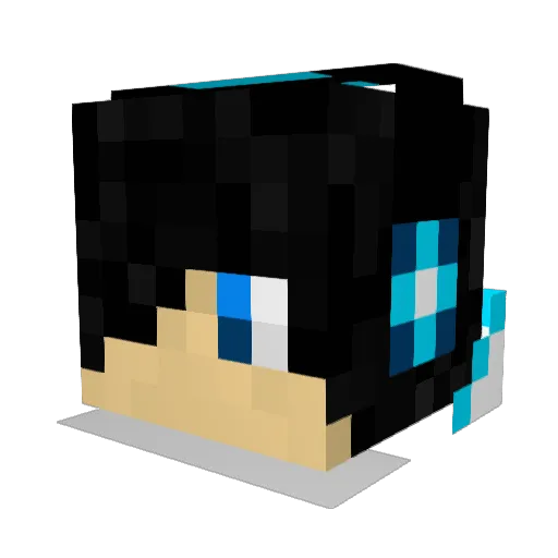 phillyi Minecraft avatar head, 3D render