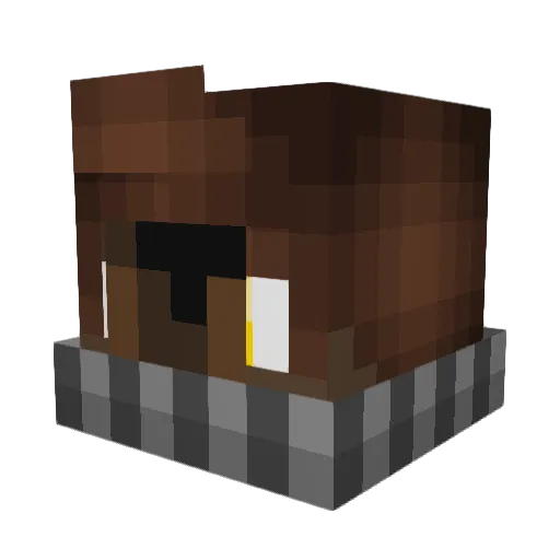 philosopher Minecraft avatar head, 3D render
