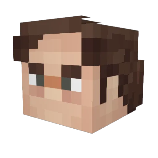 philosopherr Minecraft avatar head, 3D render