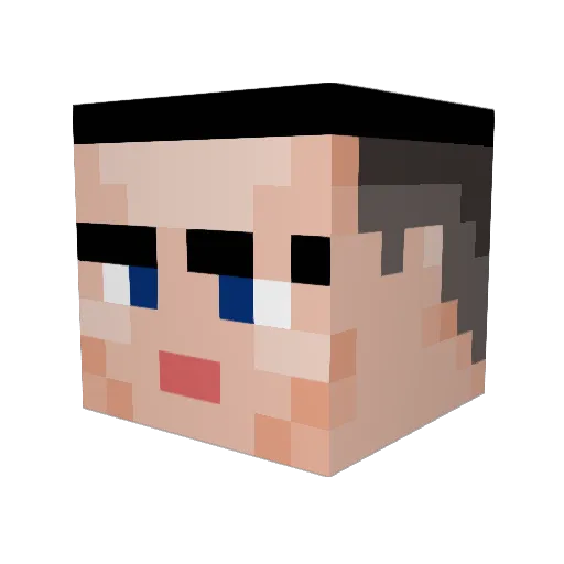 philwalterfoden Minecraft avatar head, 3D render