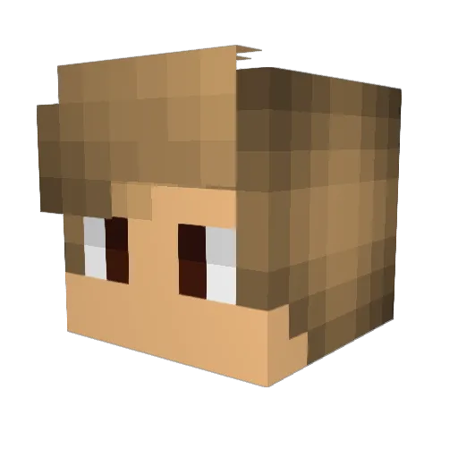 philworthy Minecraft avatar head, 3D render