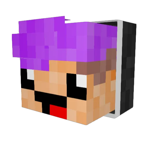 philyay Minecraft avatar head, 3D render