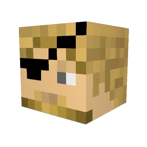 phirehero Minecraft avatar head, 3D render