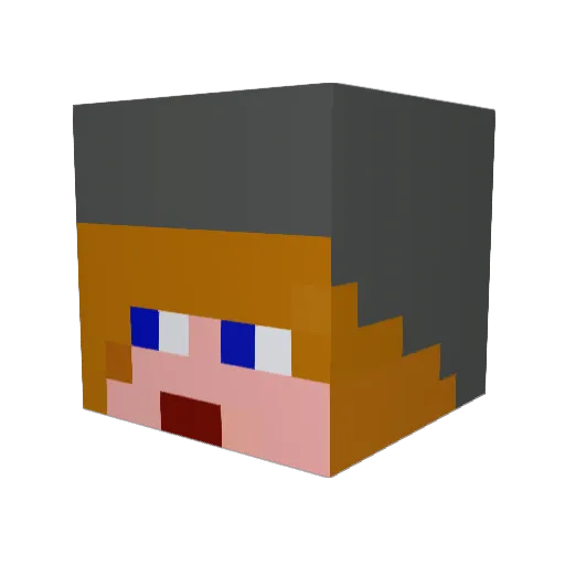 phlipper_95 Minecraft avatar head, 3D render
