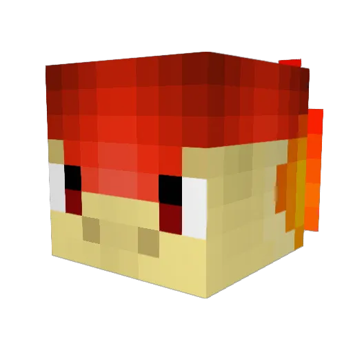phlozBANNED Minecraft avatar head, 3D render