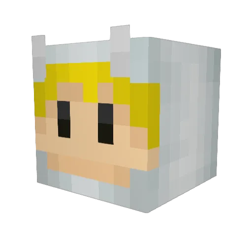 phlvx Minecraft avatar head, 3D render
