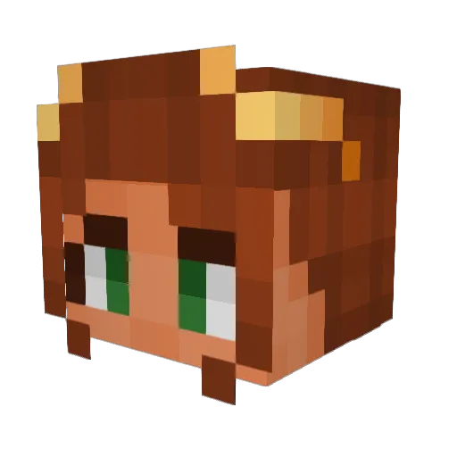 phmk Minecraft avatar head, 3D render