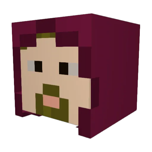 phnomic Minecraft avatar head, 3D render