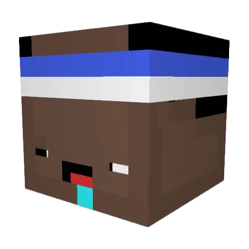 pho_vrz Minecraft avatar head, 3D render