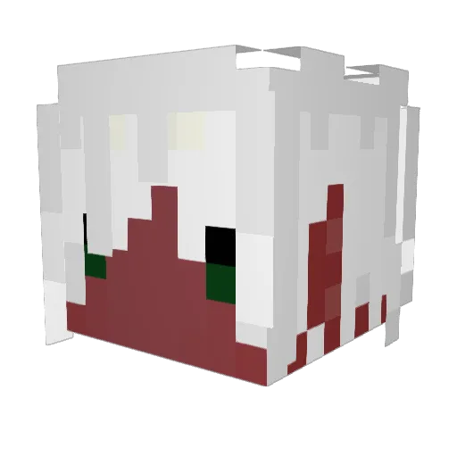 phocini Minecraft avatar head, 3D render