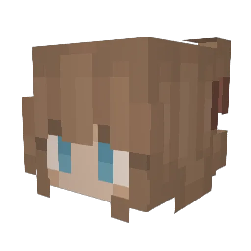 phoebeby Minecraft avatar head, 3D render