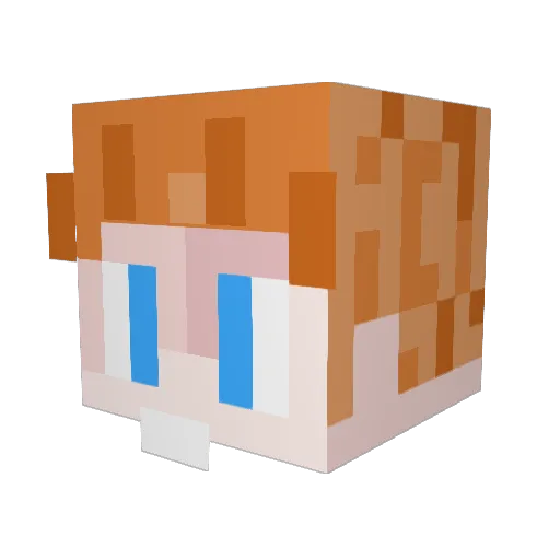 phoenixxua Minecraft avatar head, 3D render