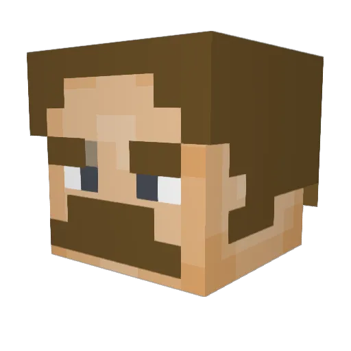 phombi Minecraft avatar head, 3D render
