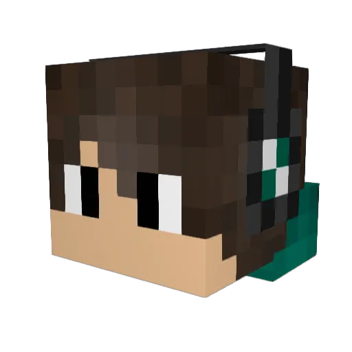 phonic97 Minecraft avatar head, 3D render