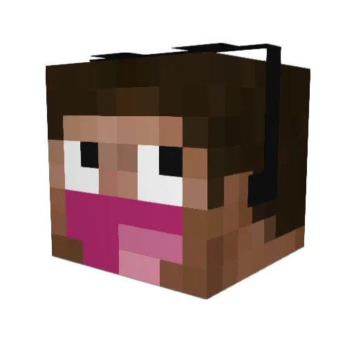 phonkmaster Minecraft avatar head, 3D render