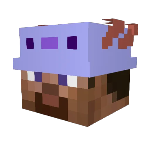phooda Minecraft avatar head, 3D render