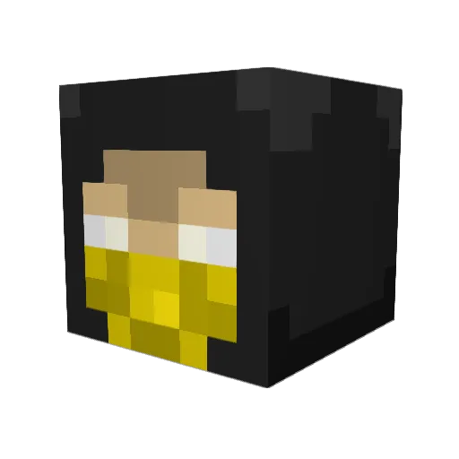 phosic Minecraft avatar head, 3D render