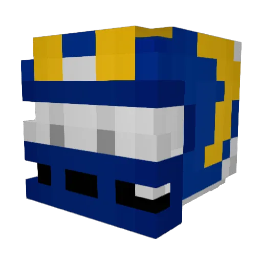 phosphane Minecraft avatar head, 3D render