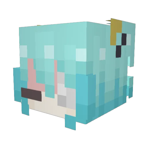 photo12 Minecraft avatar head, 3D render