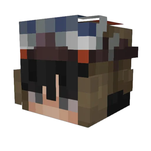 phoulz Minecraft avatar head, 3D render