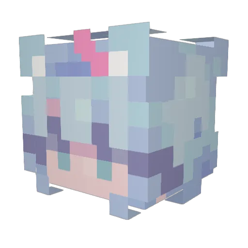 phoxu Minecraft avatar head, 3D render