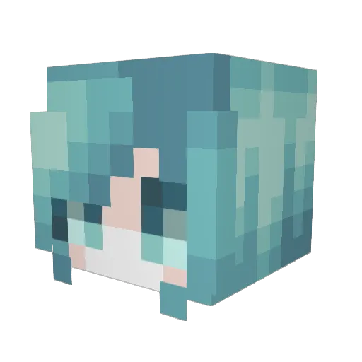 phreshlikeme Minecraft avatar head, 3D render