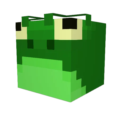 phrogen Minecraft avatar head, 3D render