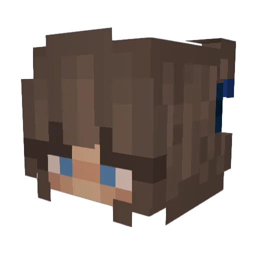 phsep Minecraft avatar head, 3D render