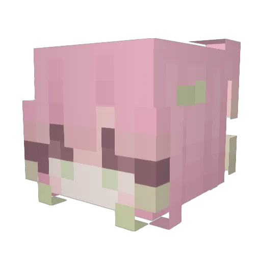phuuma Minecraft avatar head, 3D render