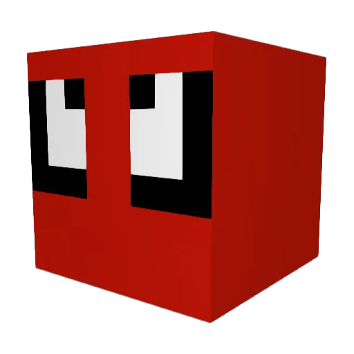 phuzzgun Minecraft avatar head, 3D render