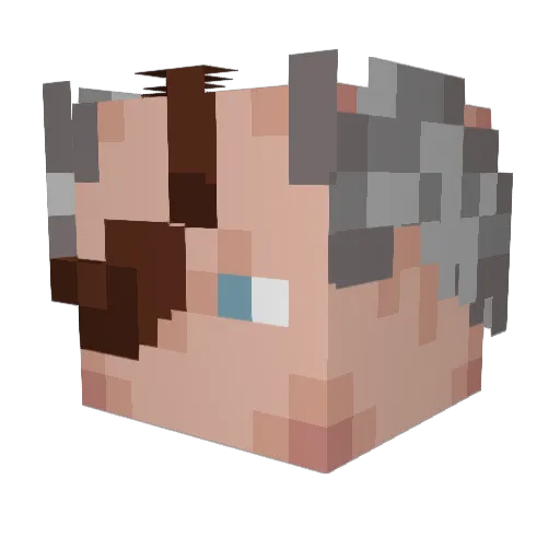 phw1l Minecraft avatar head, 3D render