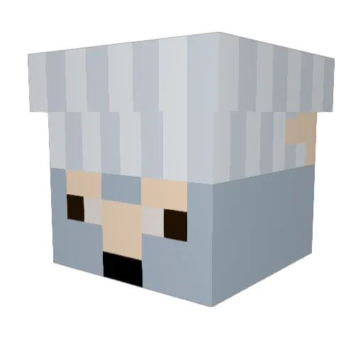 physic7594 Minecraft avatar head, 3D render