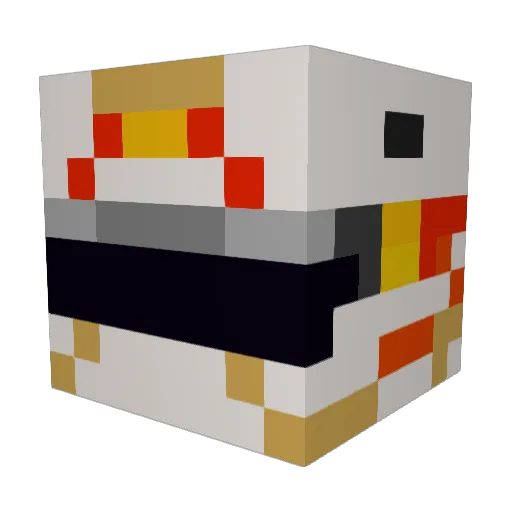 physixtg Minecraft avatar head, 3D render