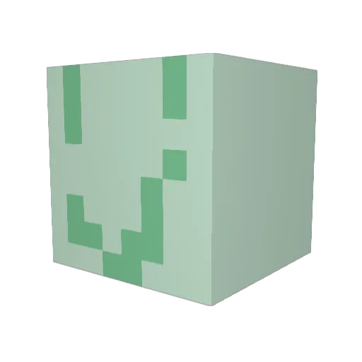 pi0ri Minecraft avatar head, 3D render